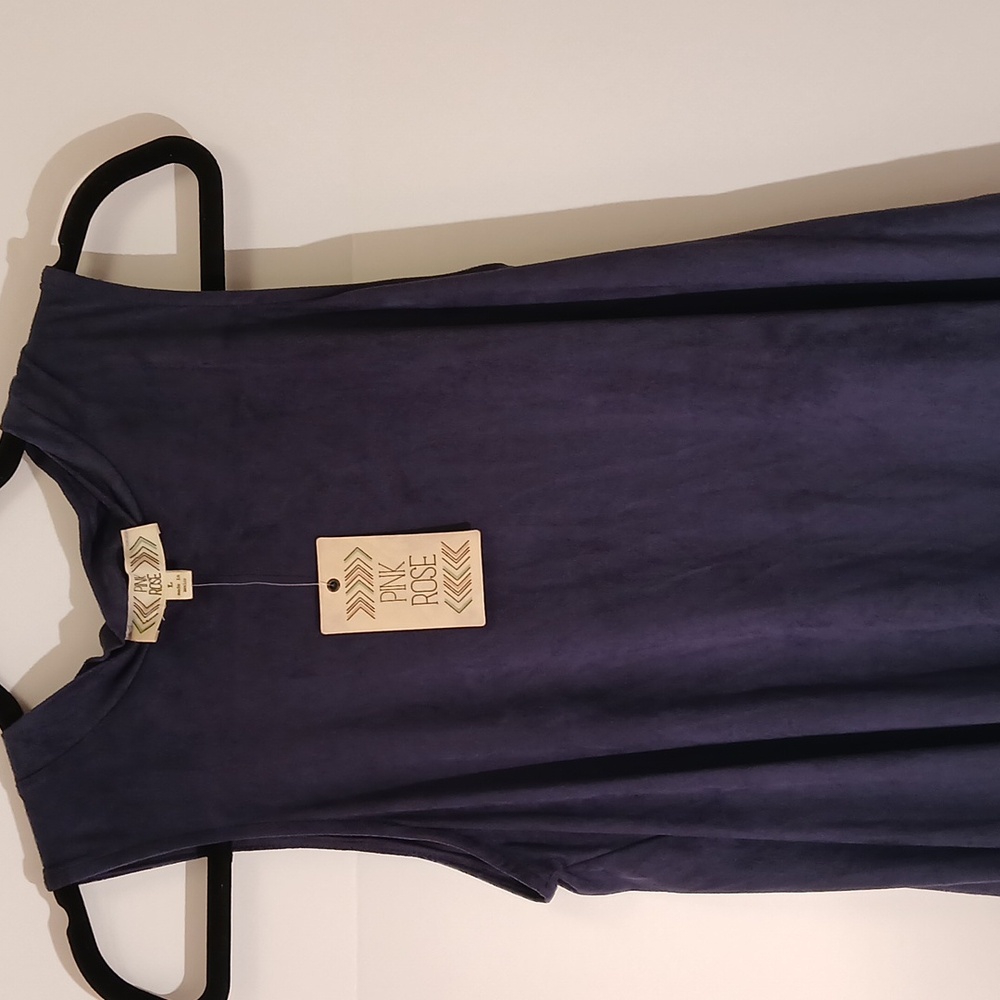 PINK ROSE Navy Sleeveless Dress
